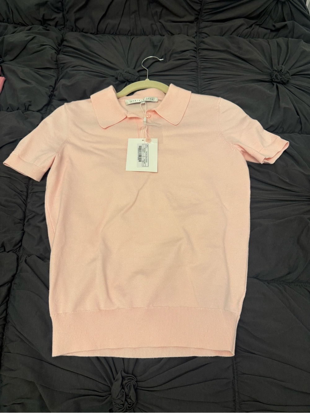 Anthropologie polo sweater light pink size small brand endless Rose
